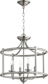 18"W Rossington 4-light Dual Mount Light Fixture Satin Nickel
