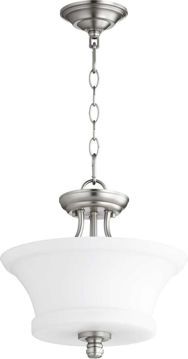 Quorum Rossington 2-light Dual Mount Light Fixture Satin Nickel