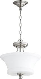 13"W Rossington 2-light Dual Mount Light Fixture Satin Nickel