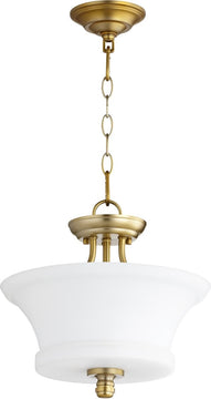 13"W Rossington 2-light Dual Mount Light Fixture Aged Brass