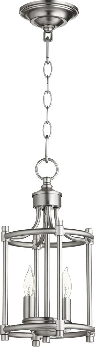 Quorum Rossington 2-light Entry Foyer Hall Chandelier Satin Nickel