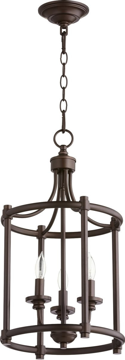 Quorum Rossington 3-light Entry Foyer Hall Chandelier Oiled Bronze