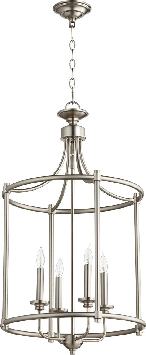 Quorum Rossington 4-light Entry Foyer Hall Chandelier Satin Nickel