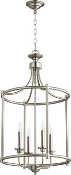 18"W Rossington 4-light Entry Foyer Hall Chandelier Satin Nickel