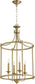 Quorum Rossington 4-light Entry Foyer Hall Chandelier Aged Brass
