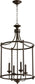 Quorum Rossington 4-light Entry Foyer Hall Chandelier Oiled Bronze