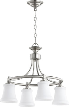 21"W Rossington 4-light Nook Chandelier Satin Nickel