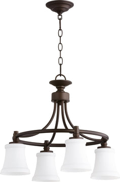 21"W Rossington 4-light Nook Chandelier Oiled Bronze