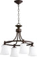 Quorum Rossington 4-light Nook Chandelier Oiled Bronze