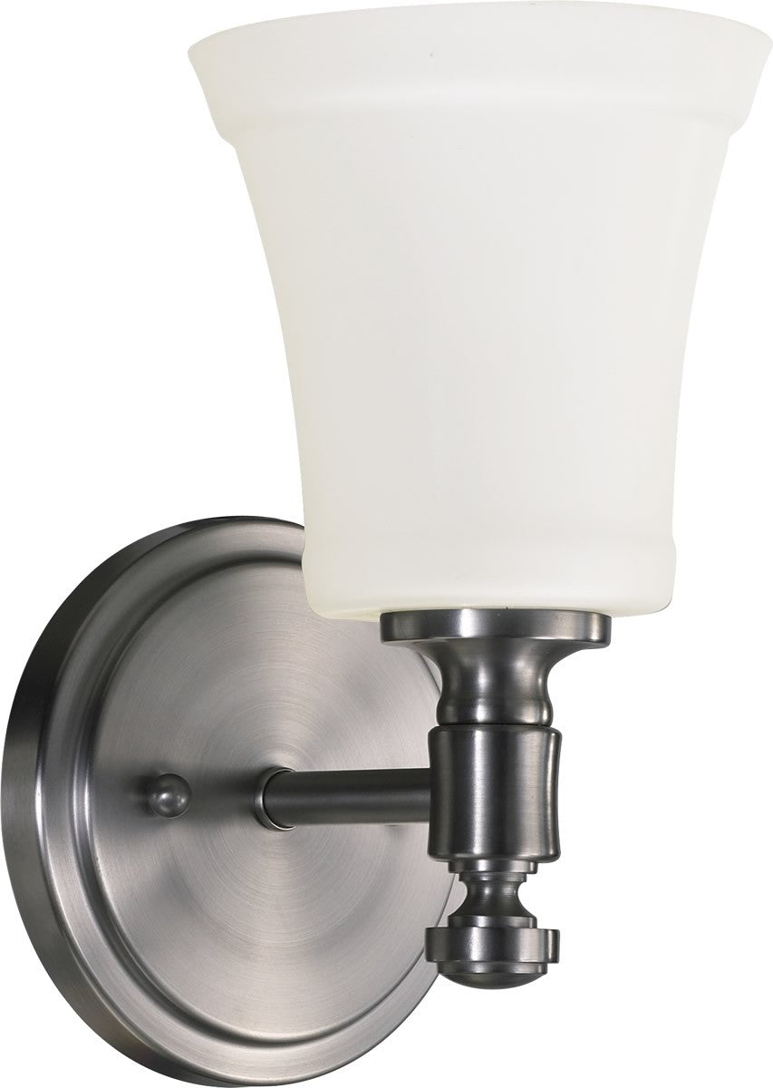Quorum Rossington 1-light Wall Mount Light Fixture Satin Nickel