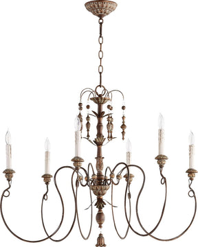 32"W Salento 6-Light Chandelier Vintage Copper