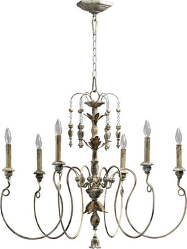 32"W Salento 6-Light Chandelier Persian White