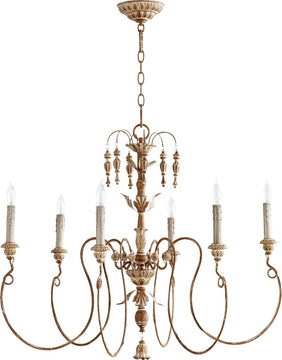 32"W Salento 6-Light Chandelier French Umber