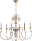 Quorum Salento 6-Light Chandelier French Umber 6006694