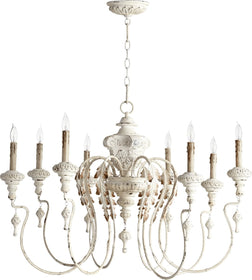 38"W Salento 8-Light Chandelier Persian White