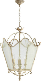 19"W Salento 4-Light Pendant Pachment White