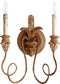 Quorum Salento 2-Light Wall Sconce French Umber 5306294