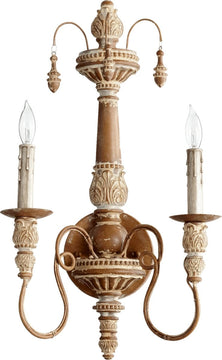 12"W Salento 2-Light Wall Sconce French Umber