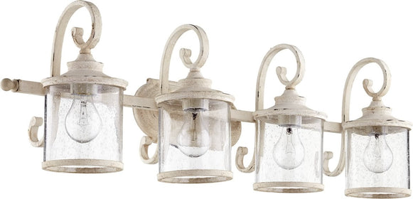 36"W San Miguel 4-light Bath Vanity Light Persian White