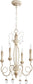 Quorum Venice 4-Light Chandelier Persian White 6044-4-70
