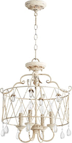 18"W Venice 4-Light Pendant Persian White