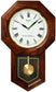 Seiko Clocks Wall Clock Dark Brown Solid Oak QXH102BC