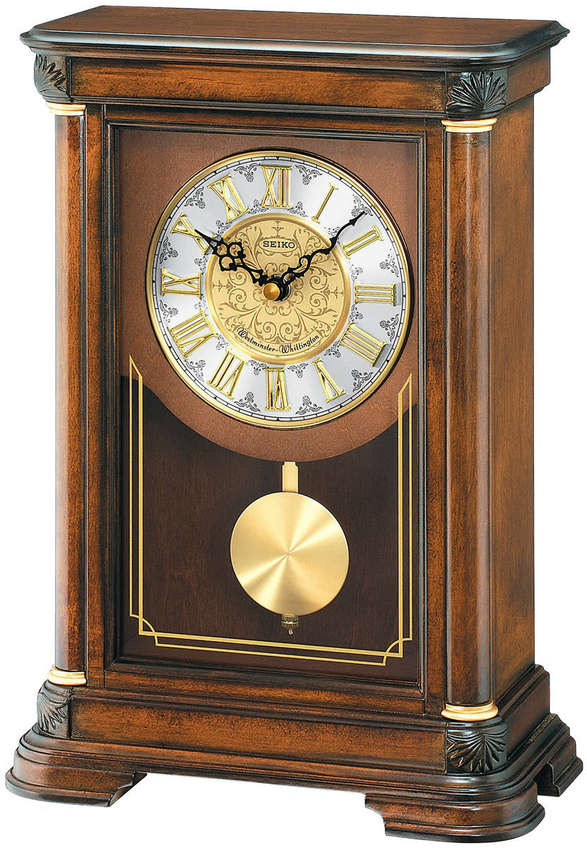 Seiko Clocks Mantel Clock Brown Alder QXQ008BLH