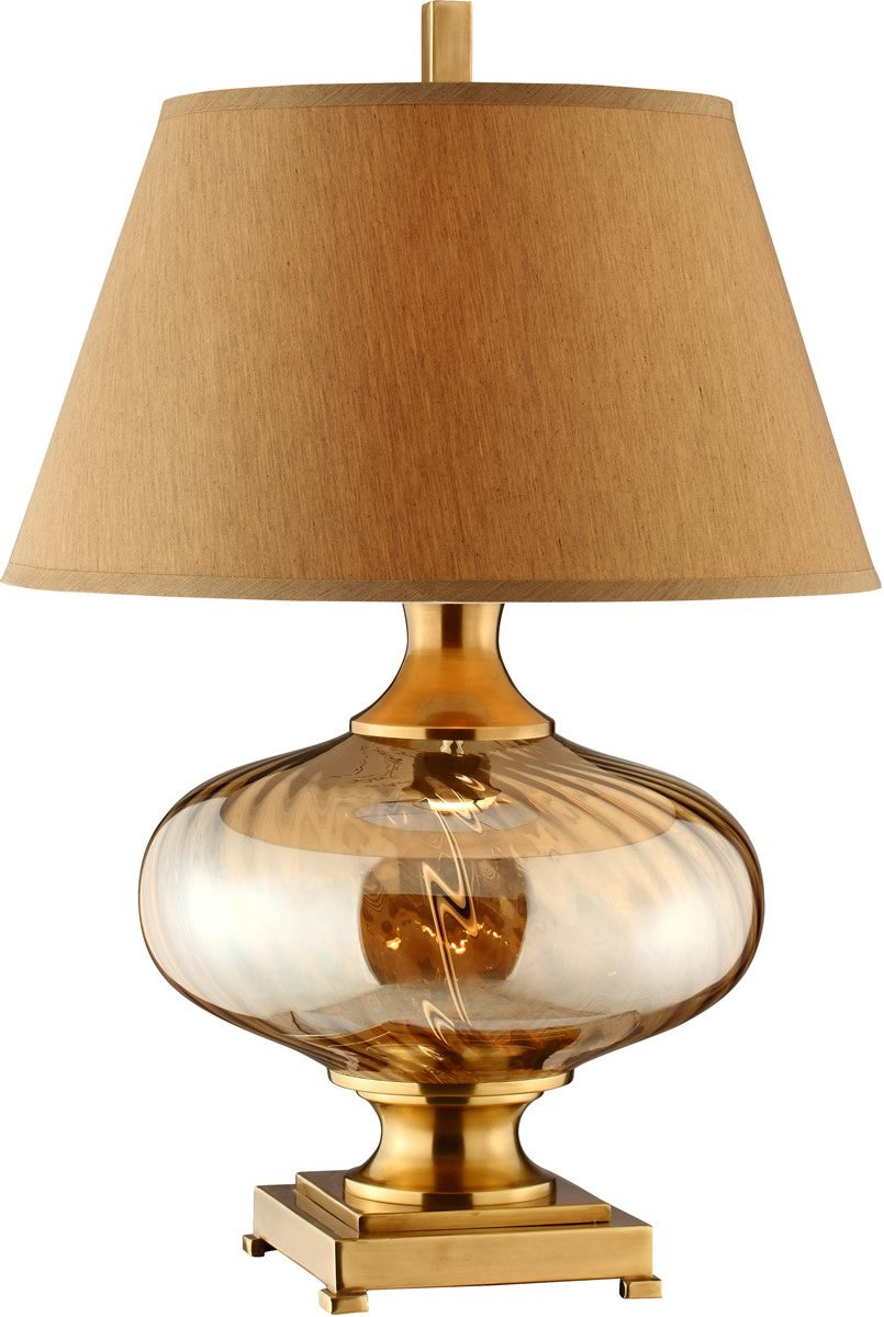 30"H Sophie 1-Light Table Lamp Lawrence Amber
