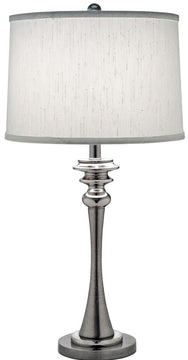 29"H 1-Light Table Lamp Antique Nickel/Polished Nickel