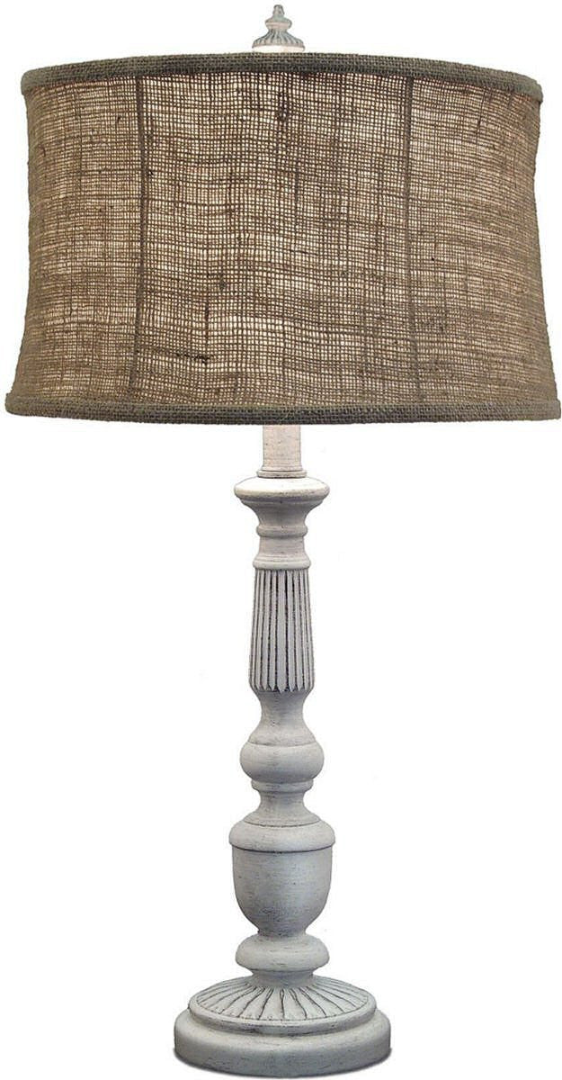 29"H 3-Way Table Lamp Distressed White