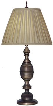 31"H 1-Light 3-Way Table Lamp Antique Old Bronze