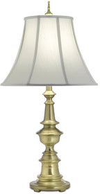 31"H 1-Light 3-Way Table Lamp Satin Brass