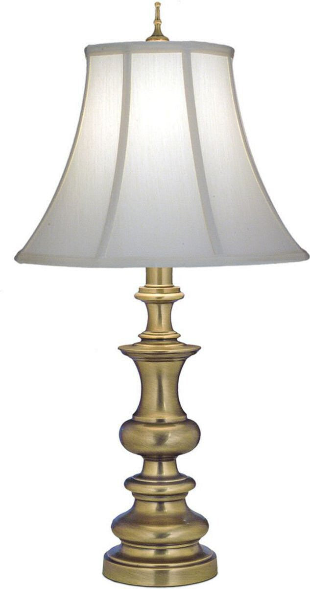 31 inchH 3-Way Table Lamp Antique Brass