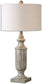 Uttermost 31 inchh Agliano 1-Light Table Lamp Aged Dark Pecan / Burnished Wash 26196-1