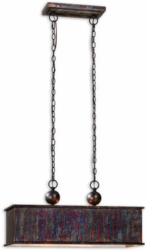 28"W Albiano 2-Light Drum Pendant Oxidized Bronze