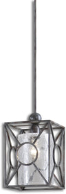 9"W Arbela 1-Light Pendant Rust Black