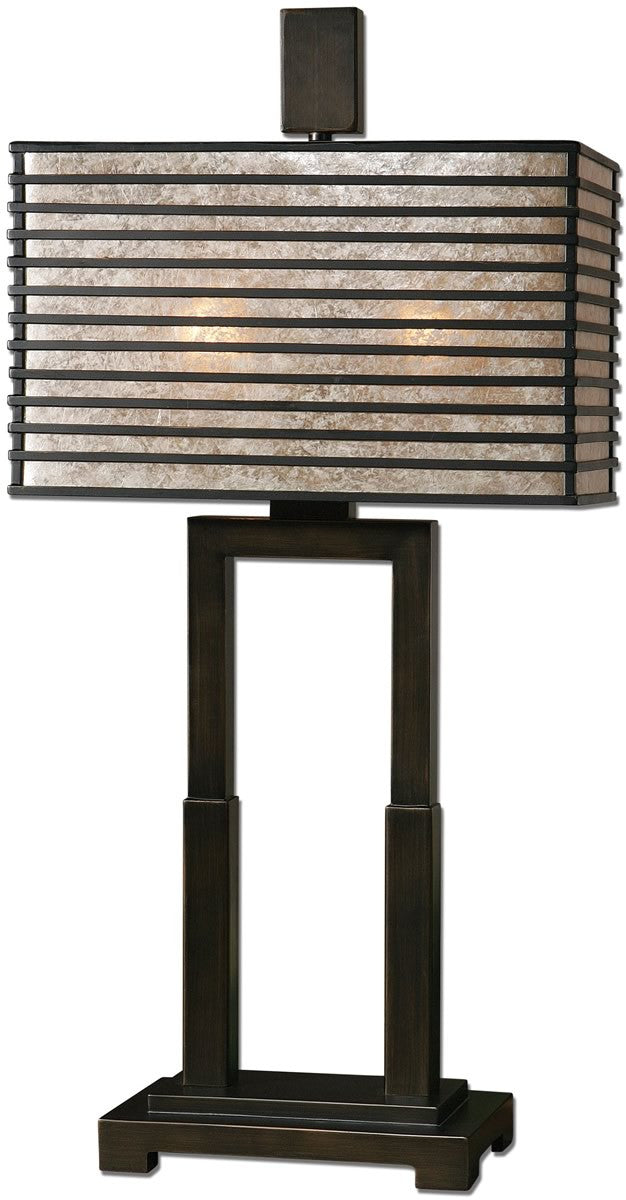 Uttermost 28 inchh Becton 2-Light Table Lamp Oil Rubbed Bronze 26291-1