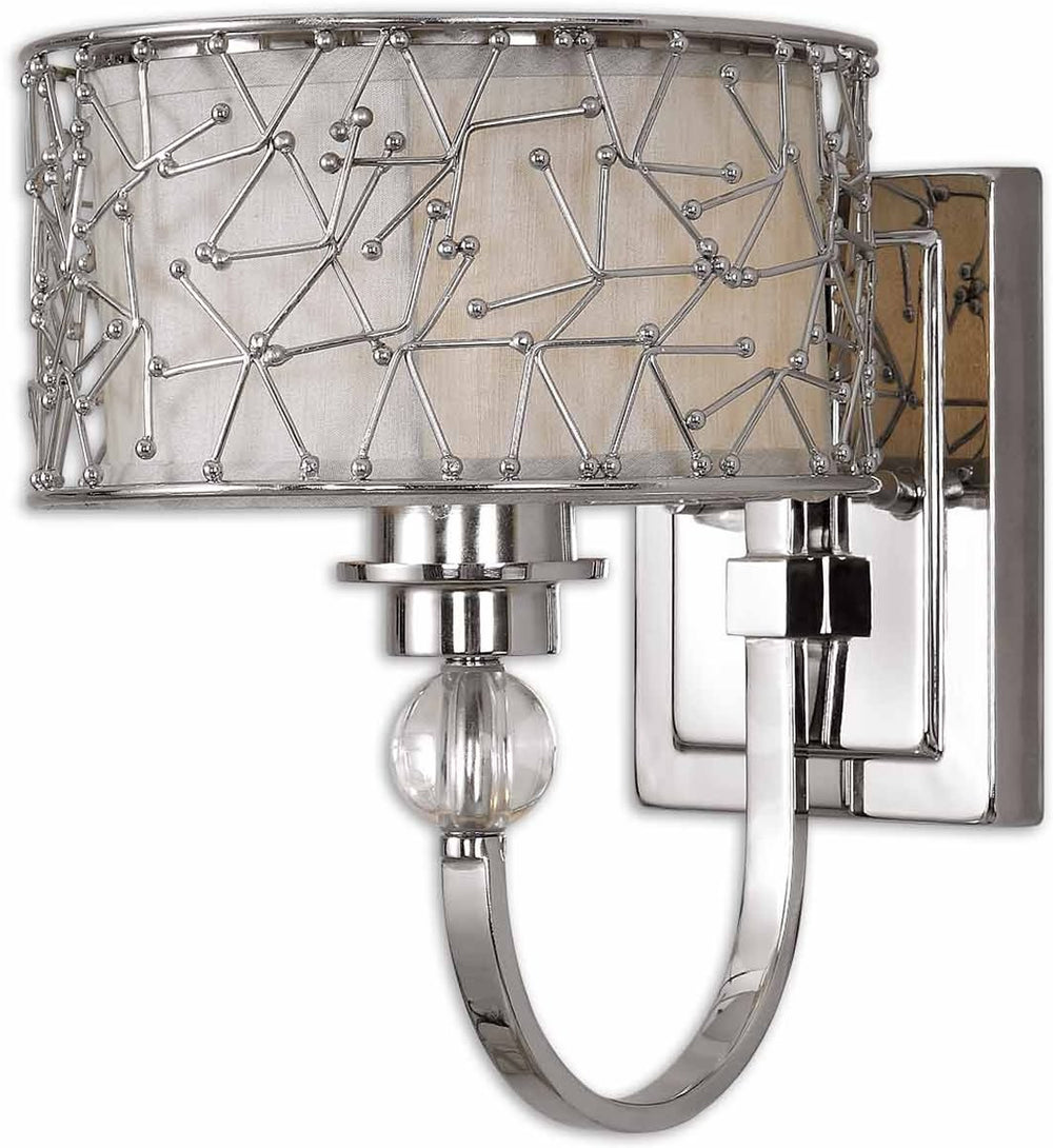 Uttermost Brandon 1-Light Vanity Strip Nickel Plated Metal 22484