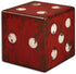 Uttermost Dice Accent Table Burnt Red 24168