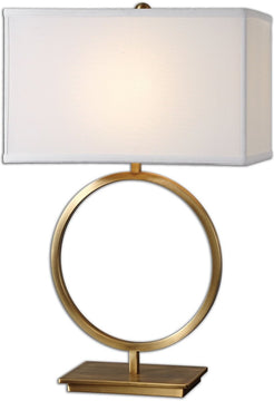 29"H Duara 1-Light Table Lamp Plated Brushed Brass
