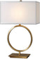 Uttermost 28 inchh Duara 1-Light Table Lamp Plated Brushed Brass 26559-1