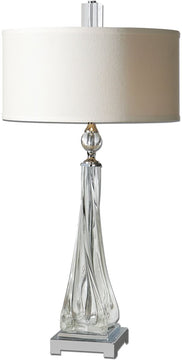32"H Grancona 2-Light Table Lamp Polished Nickel
