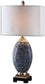 Uttermost 30 inchh Latah 1-Light Table Lamp Blue/Ivory/Champagne 26298-1