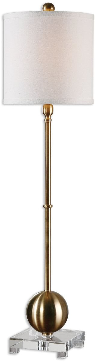 Uttermost 35 inchh Laton 1-Light Table Lamp Brushed Brass 29935-1