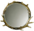 Uttermost Stag Horn Round Mirror Natural Brown/Ivory/Silver Leaf 11556B