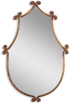 37"H x 24"W Ablenay Mirror Antiqued Gold
