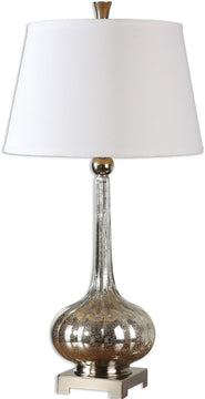 33"H Oristano 1-Light Table Lamp Polished Nickel