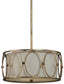 Uttermost Ovala 3-Light Drum Pendant Antique Gold Leaf 21955
