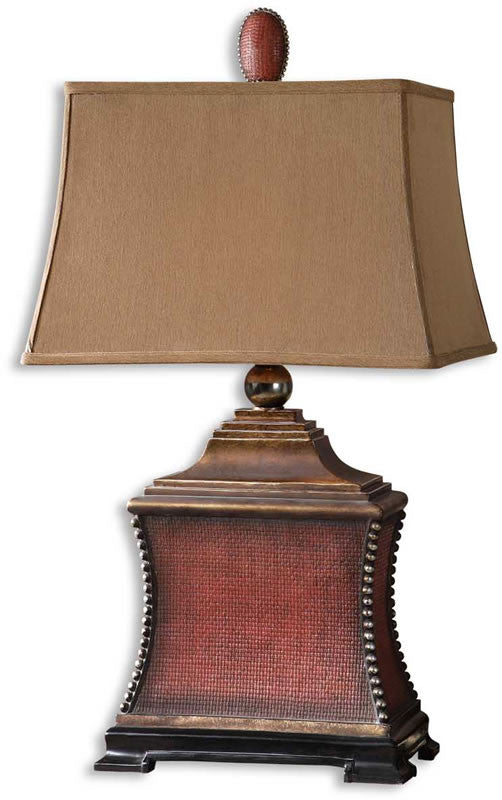 32"H Pavia 1-Light Table Lamp Aged Red