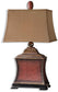 Uttermost Pavia 1-Light Table Lamp Aged Red 26326